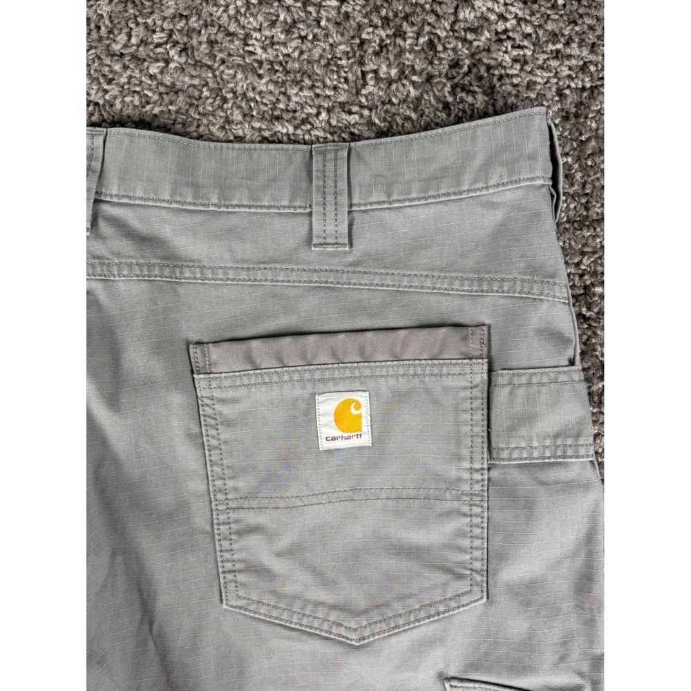 Carhartt Mens Relaxed Fit Rugged Flex Ripstop Cargo Work Shorts Gray 40 BS4727-M - Picture 7 of 7